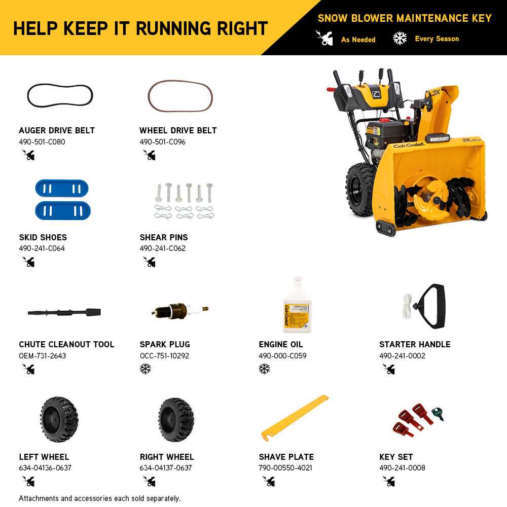 cub cadet snowblower parts diagram